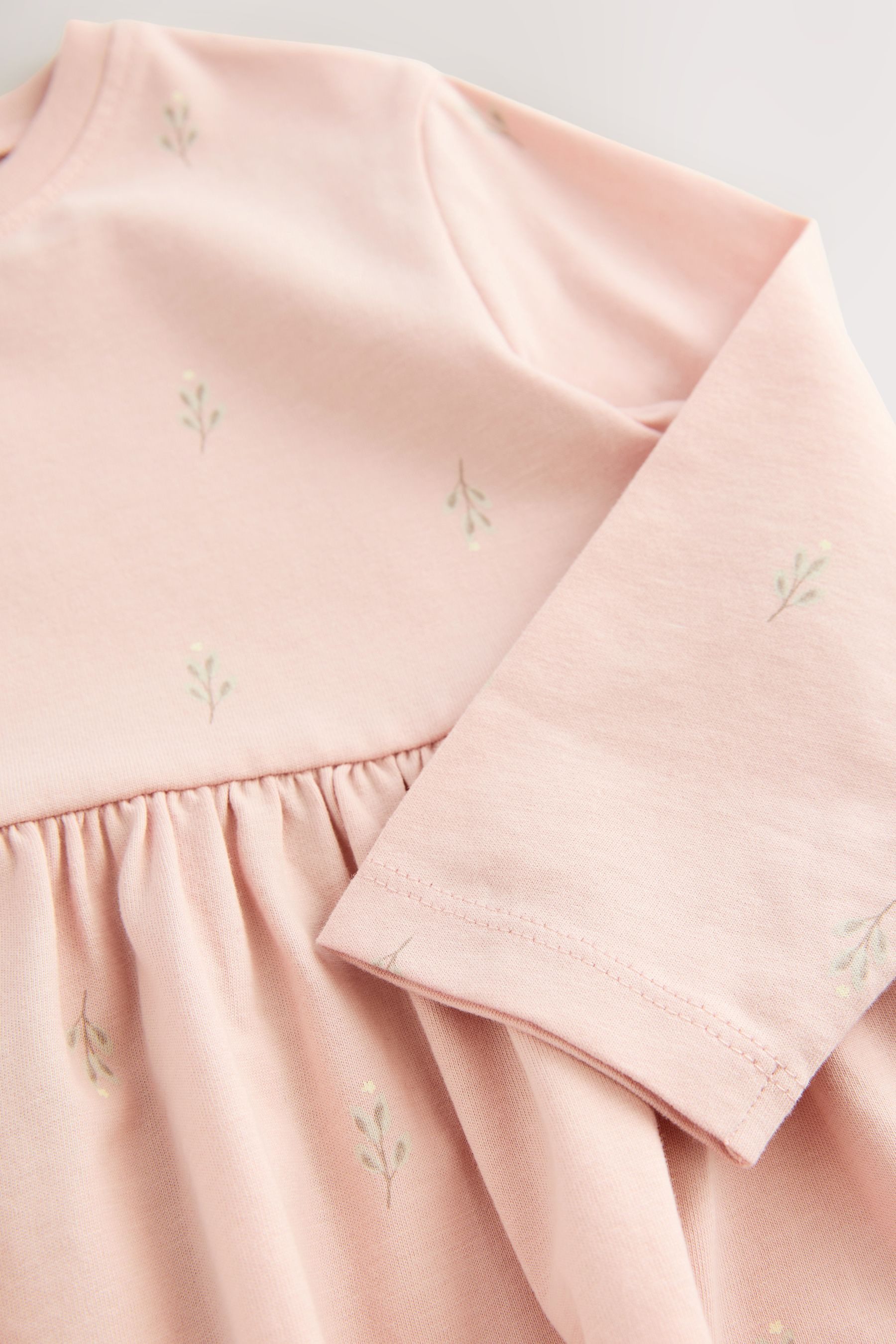 Next Blusenkleid Verziertes Kleid mit langen Ärmeln (1-tlg)