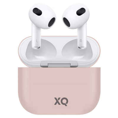 XQISIT Etui Silikon Skin Case Cover Schutz-Hülle Pink Headset (passend für Ladecase Apple AirPods 3 Bluetooth Ohrhörer Kopfhörer)