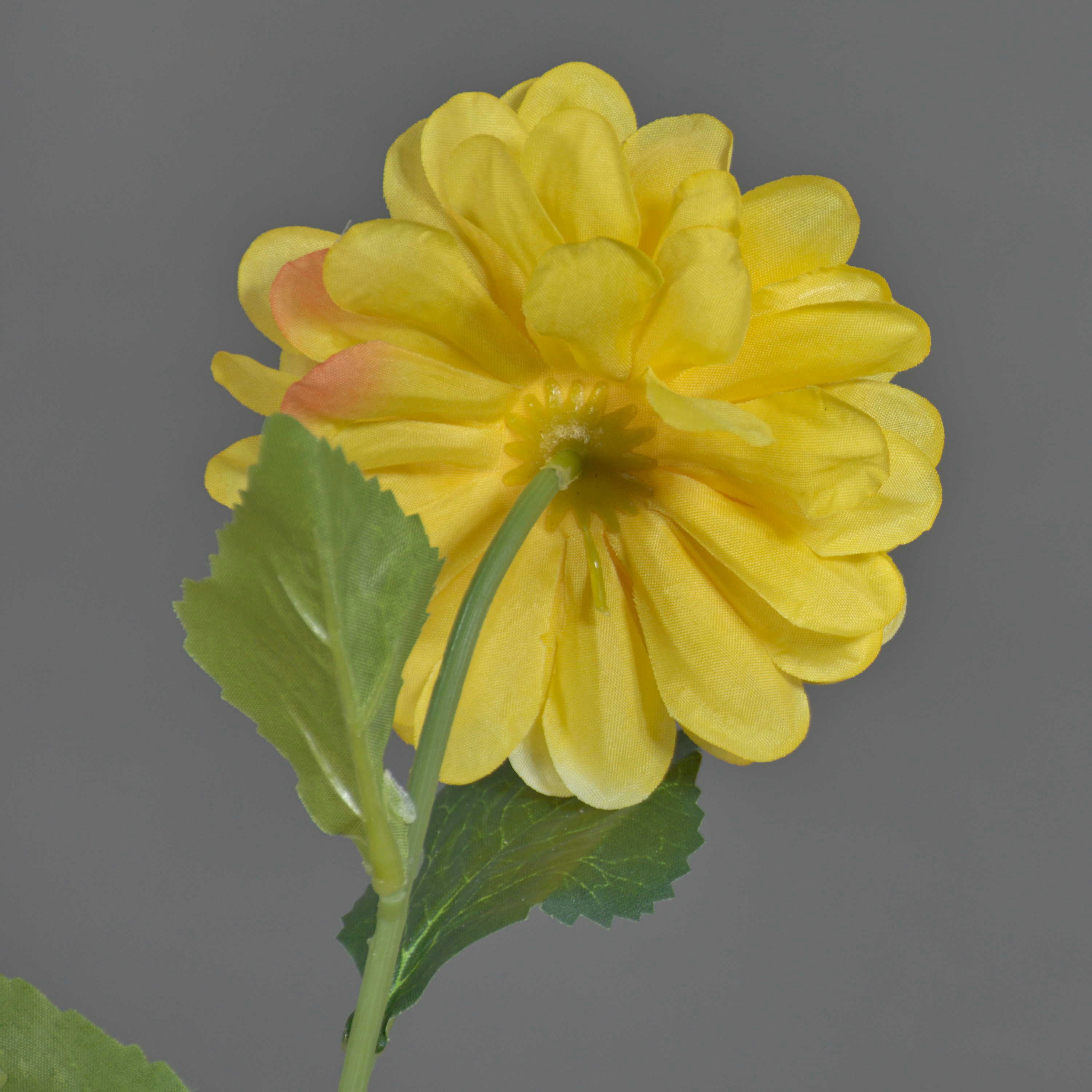 Kunstblume Künstliche Dahlie FLEMOR, gelb, 55cm Dahlie, artplants, Höhe 55.0 cm