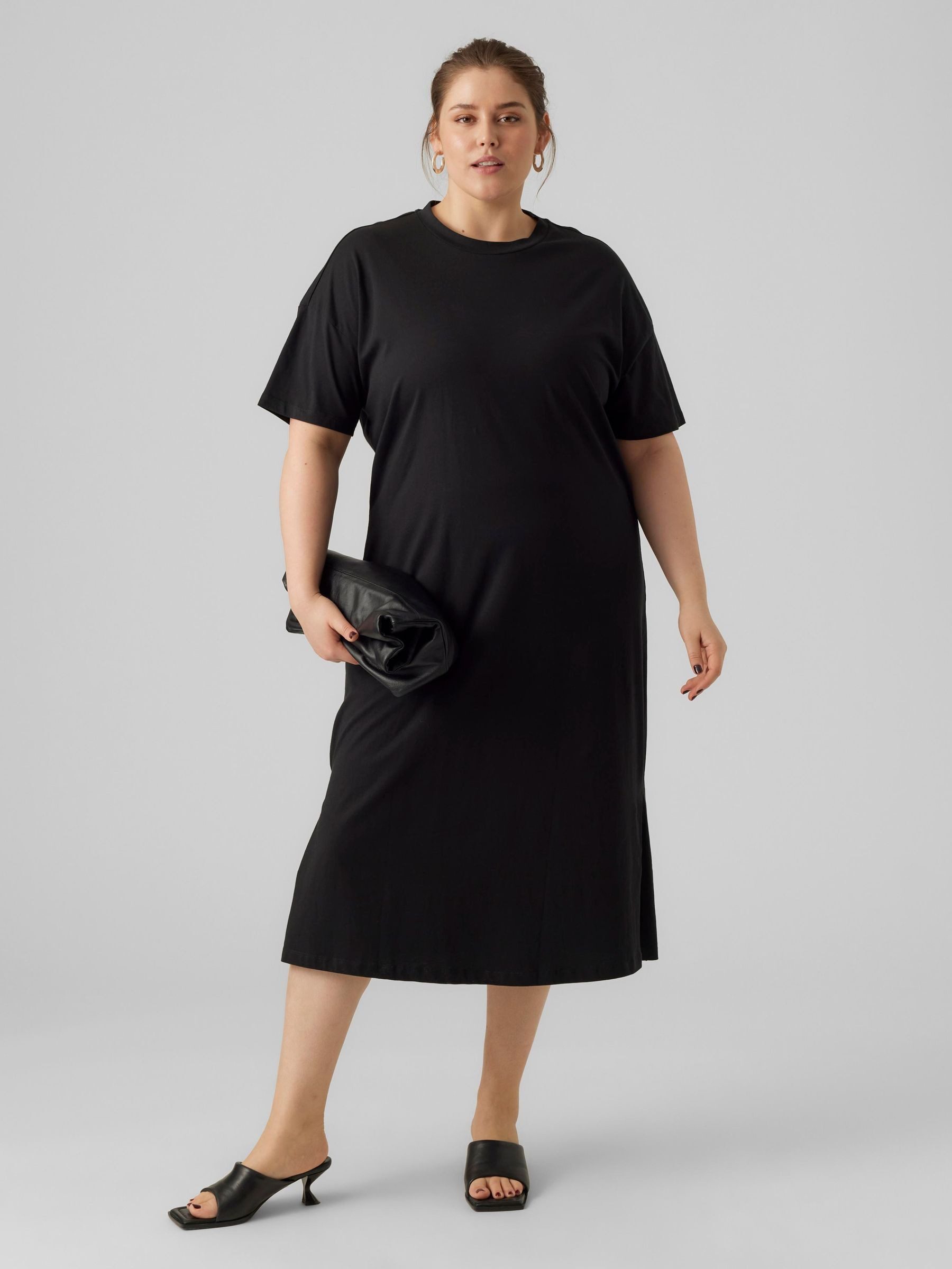 Vero Moda Curve Jerseykleid VMCMOLLY SS OVERSIZE CALF DRESS NOOS CUR