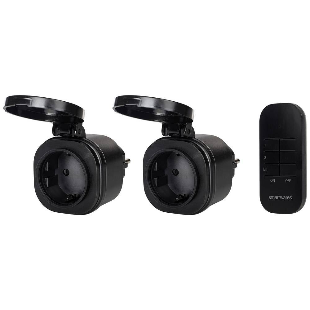 smartwares Steckdose Outdoor Funk-Steckdosen-Set SH4-99653