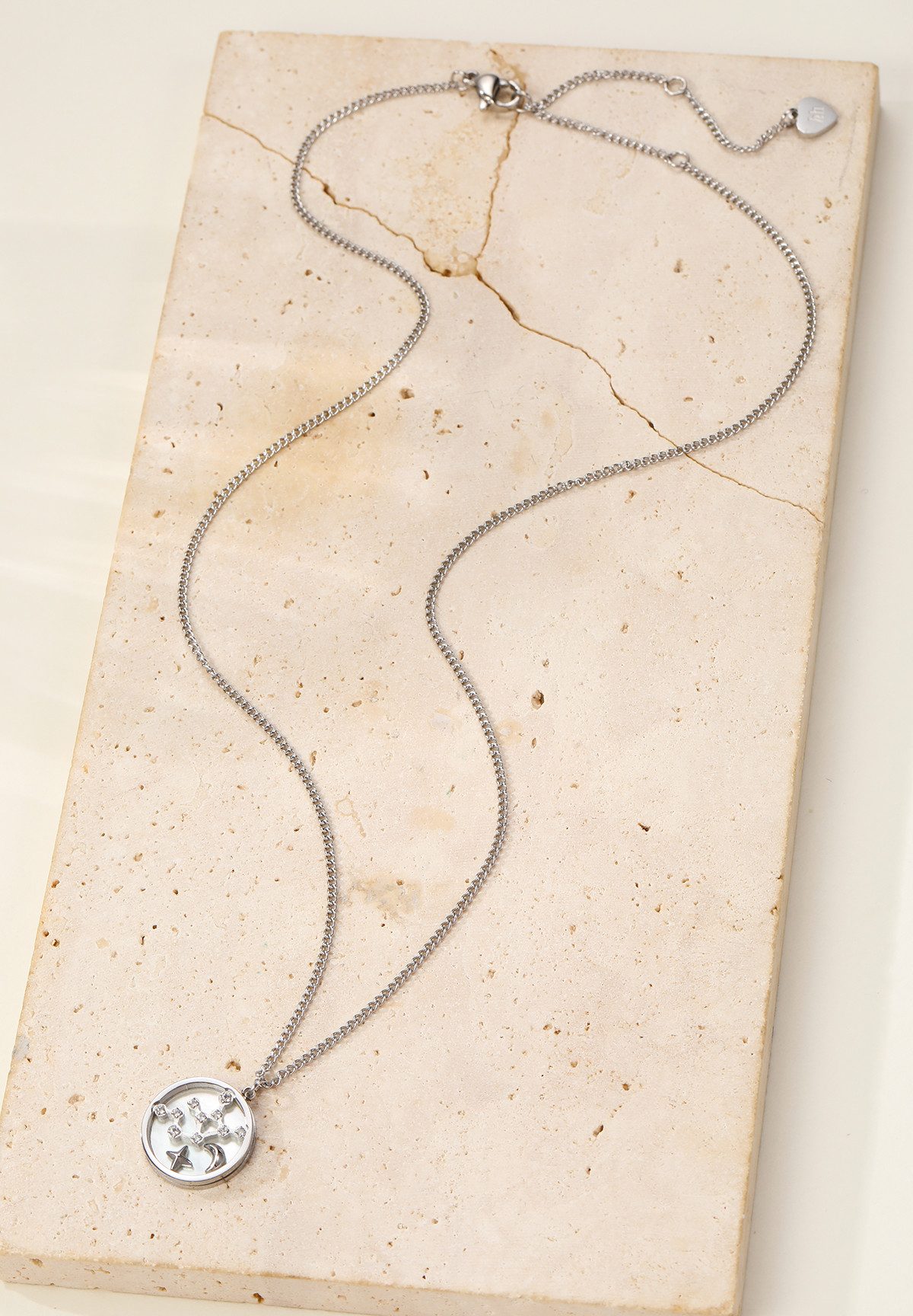 Hey Happiness Kette mit Anhänger Sternzeichen, Astro Plättchen, Horoskop Kette Sternbild mit Tierkreis Zeichen, wasserfest