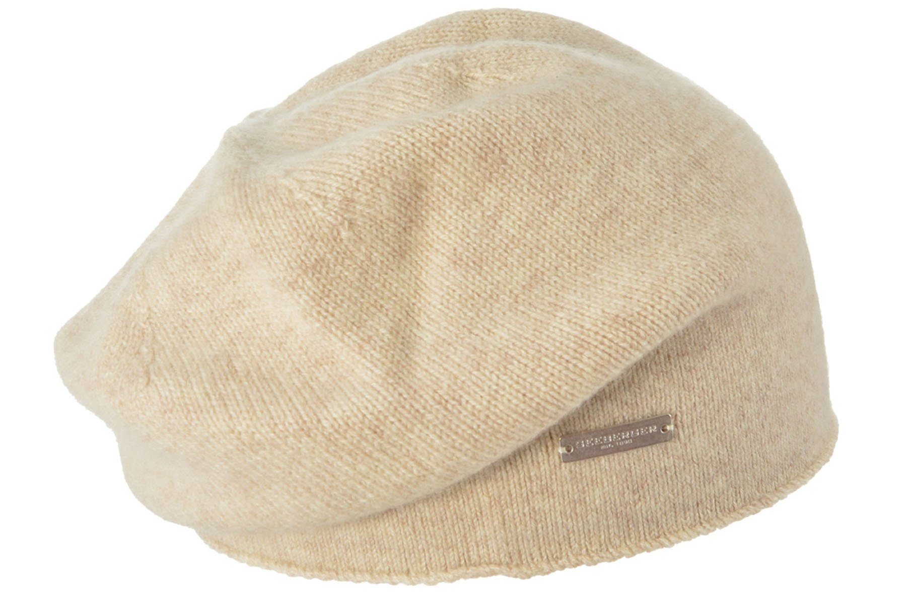 Seeberger Baskenmütze Cashmere Baske mit Rollkante 17702-0