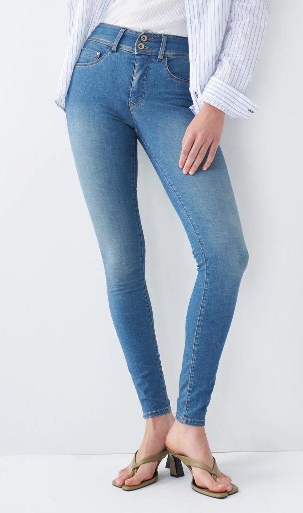 Stretch-Jeans SALSA JEANS SECRET PUSH IN mid blue 125982.8506