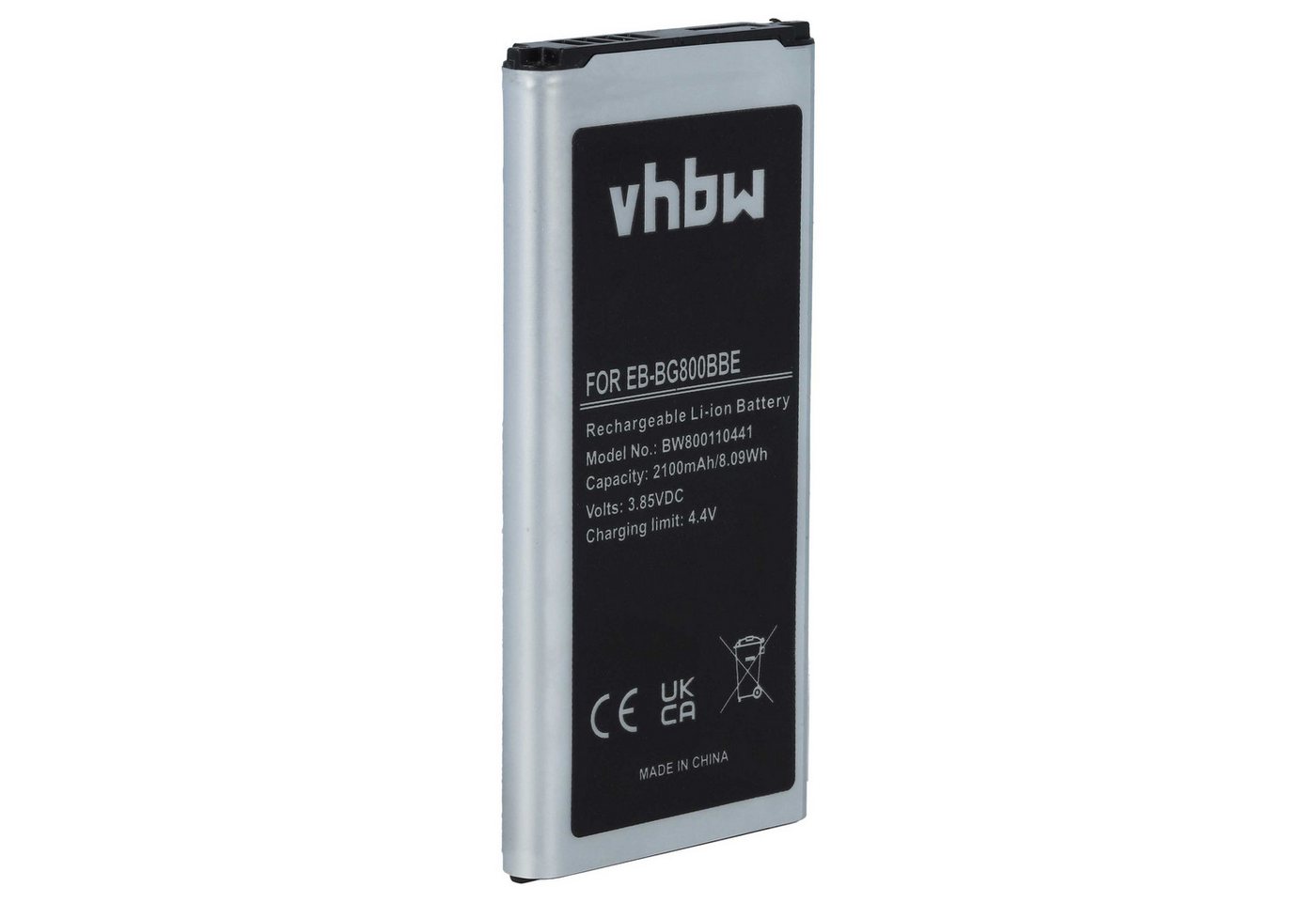 vhbw Akku passend für Samsung Galaxy SM-G800H, SM-G800F, S5 Neo, S5 Mini, Smartphone-Akku Akku Li-Ion 2100 mAh (3,8 V, 1 St), Leistungsfähiger Austausch-Akku für Telefon, Smartphone