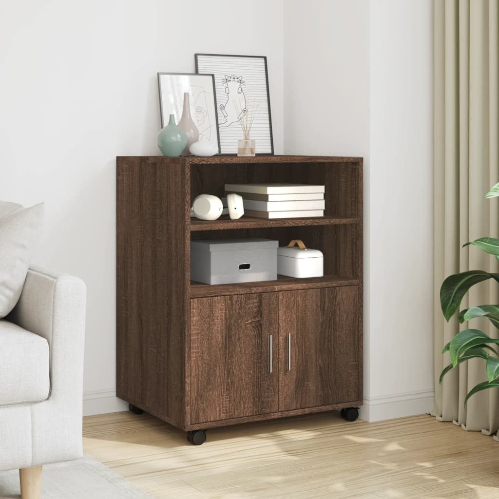 vidaXL Aktenschrank Rollschrank Braun Eichen-Optik 60x48x81 günstig online kaufen