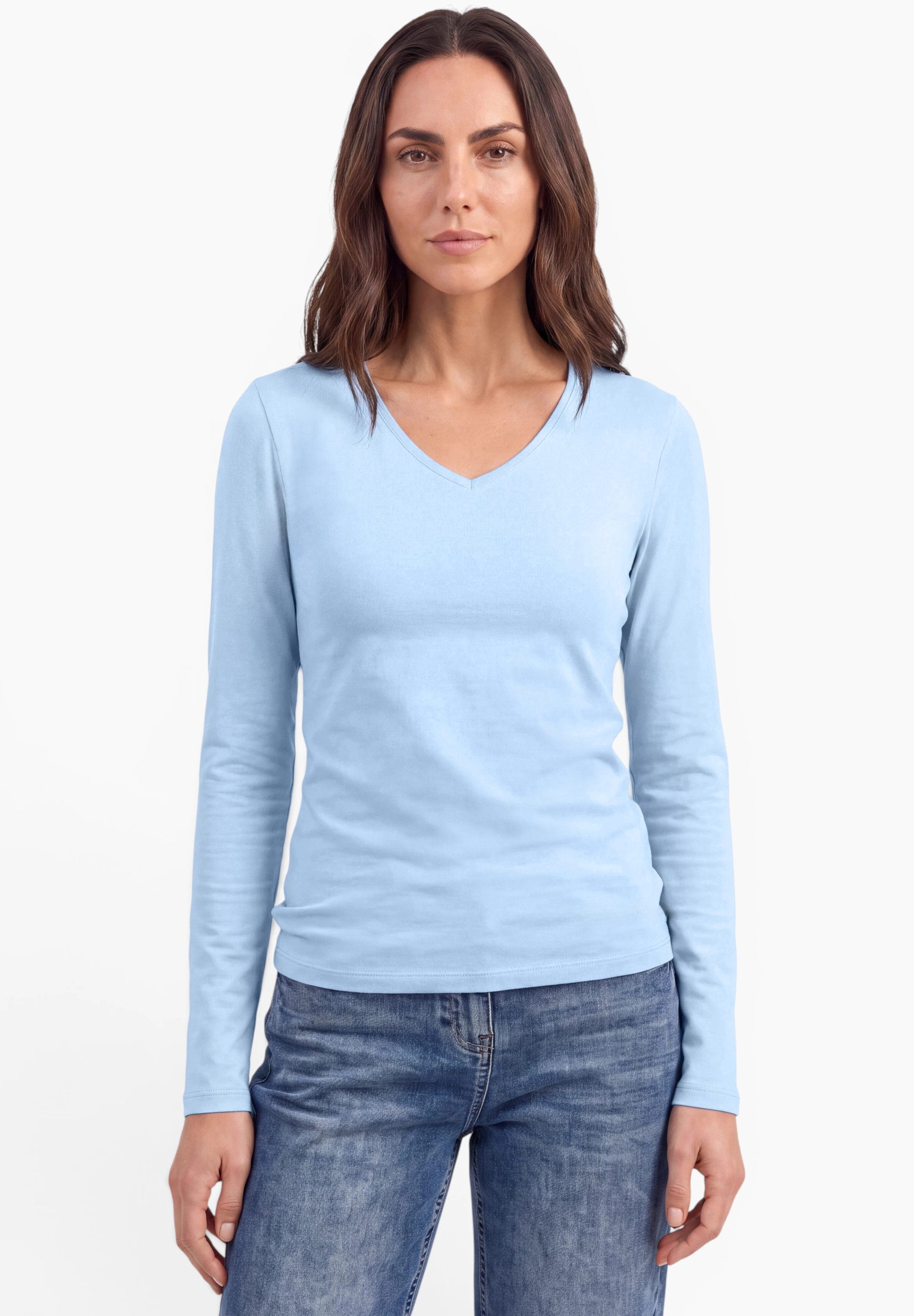 CECIL Langarmshirt aus reiner Baumwolle