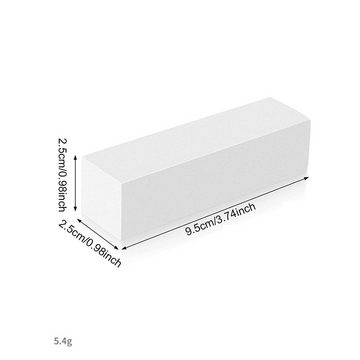 Scheiffy Sandblatt-Nagelfeile Nagelfeile 4 Stück, Schleifstreifen, Polierstreifen, beidseitig, 4-tlg., Schwamm-Polierstreifen, Schleifstreifen für Maniküre, Nagelpflege-Set