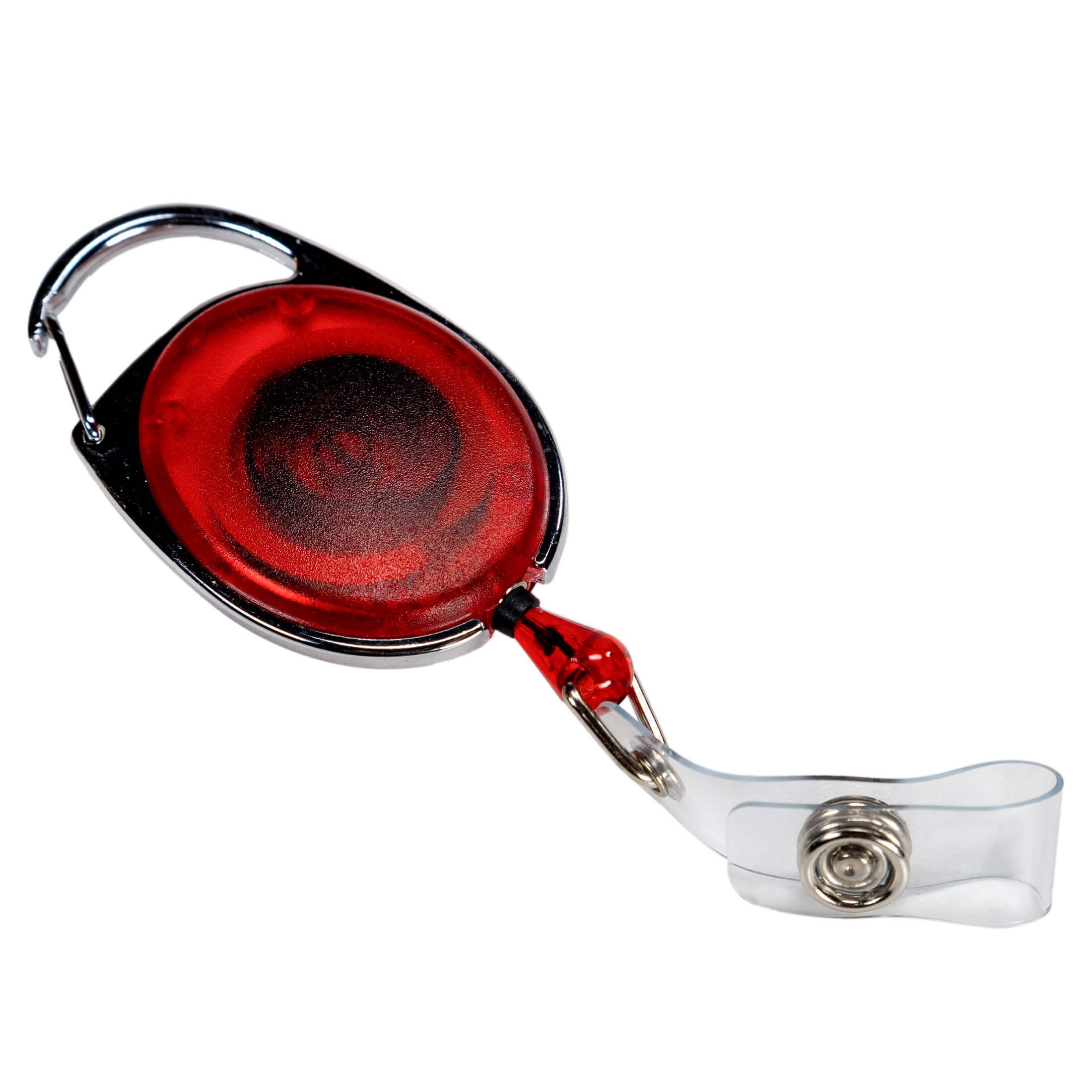 SBS Schlößer Baustoffe Schlüsselanhänger Set Skipasshalter Ausweishalter rot mit Gürtelclip, Schnurlänge 70cm (1-tlg)