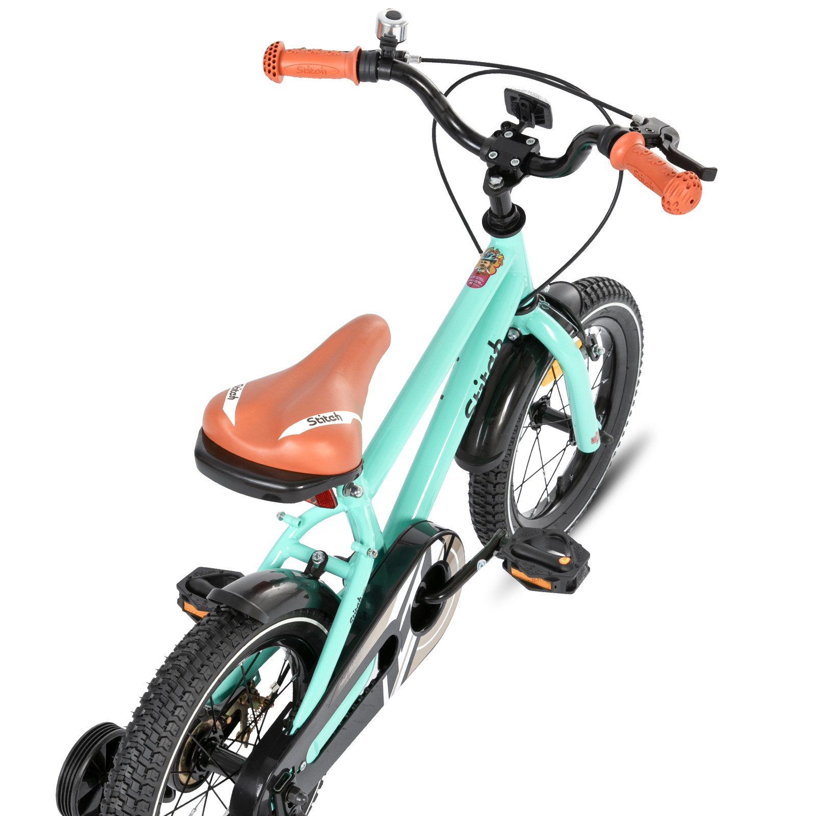 JOYSTAR Kinderfahrrad Totem 12/14/16/18/20 Zoll Kinderfahrrad für 2-11 jährige Jungen, mit Stützräder, Kotflügel, Front and rear dual brakes, Reflektorplatte
