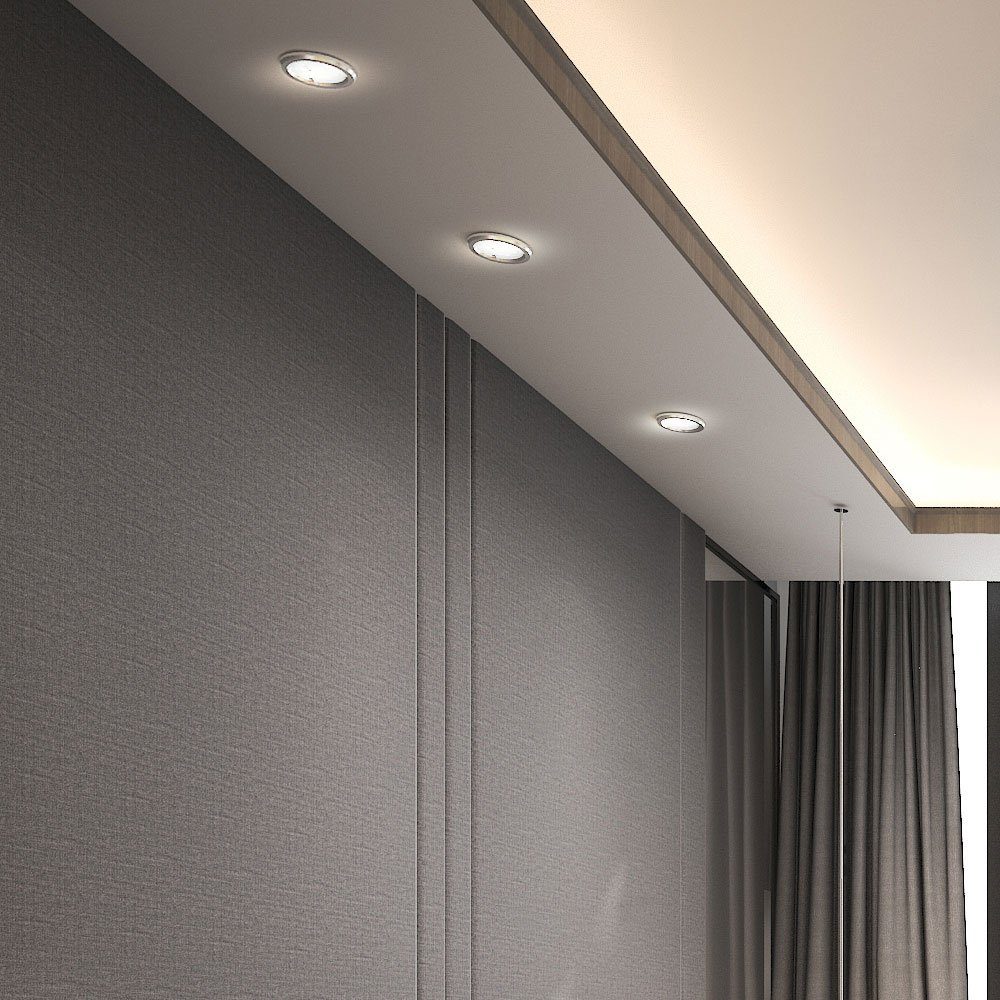 Nordlux LED Einbaustrahler, LED-Leuchtmittel fest verbaut, Warmweiß, 3er Set LED Einbau Strahler Lampen Decken Wohnzimmer Küche | Strahler