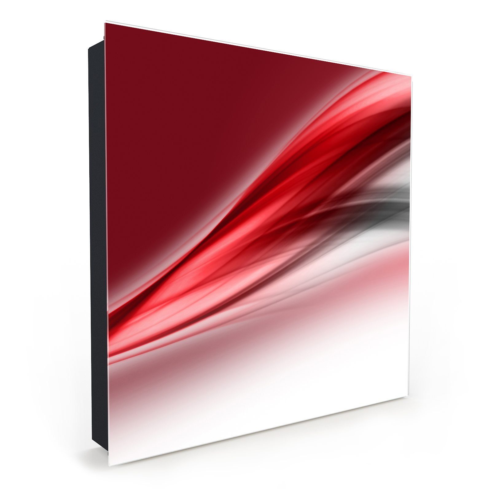 Primedeco Schlüsselkasten Magnetpinnwand mit Glasfront Abstrakte Wellen (1 St)