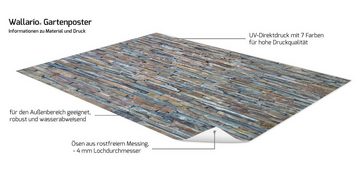 Wallario Sichtschutzzaunmatten Natursteinmauer in grau braun