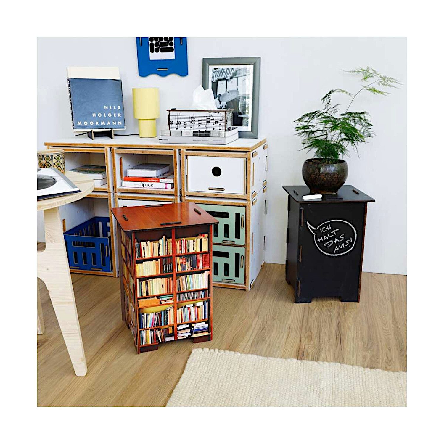 WERKHAUS® Hocker Werkhaus Photohocker SH8244 Bücherregal 295 x 295 x 420 mm