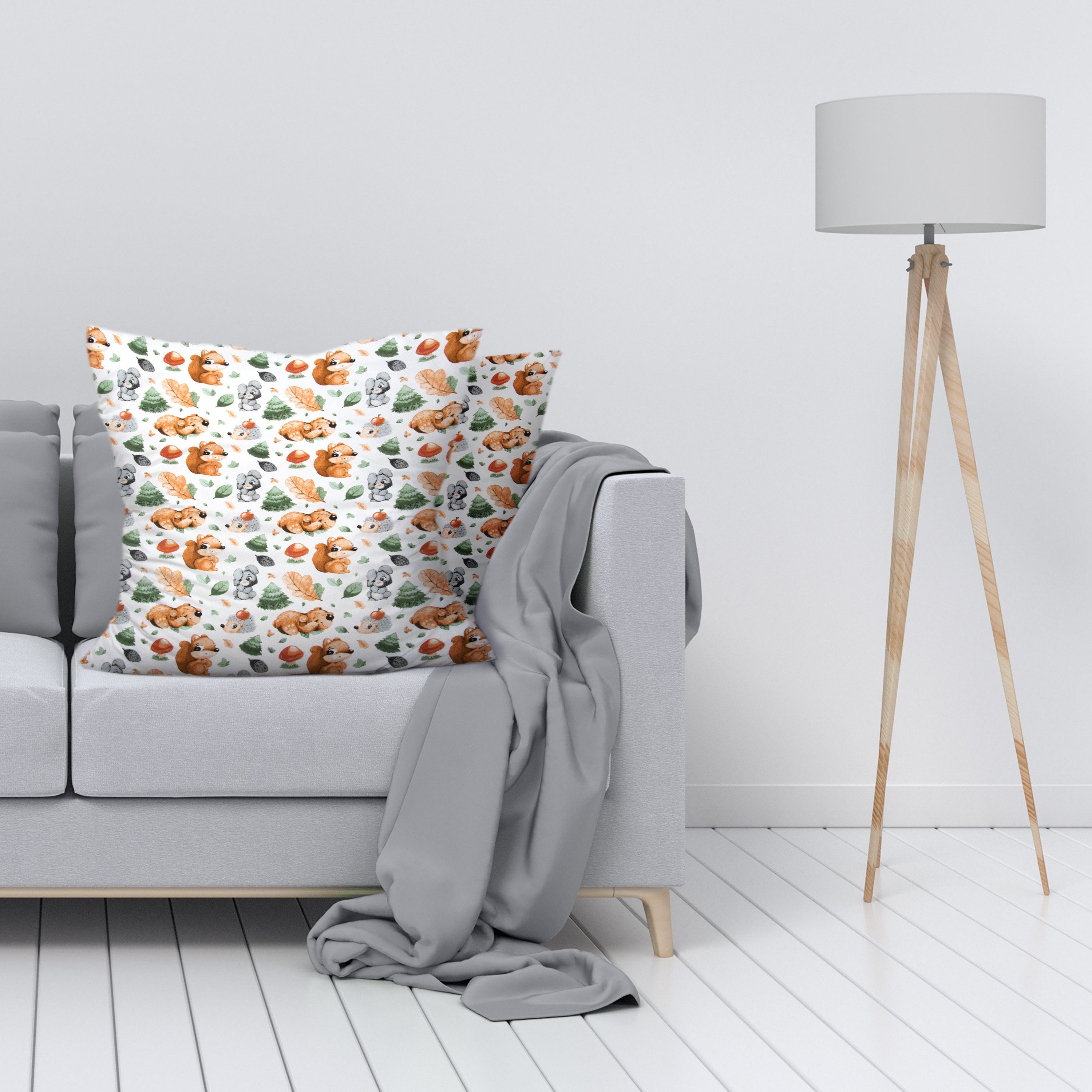 Amilian Dekokissen Dekoratives Kissen 80x80 cm Kindermotive