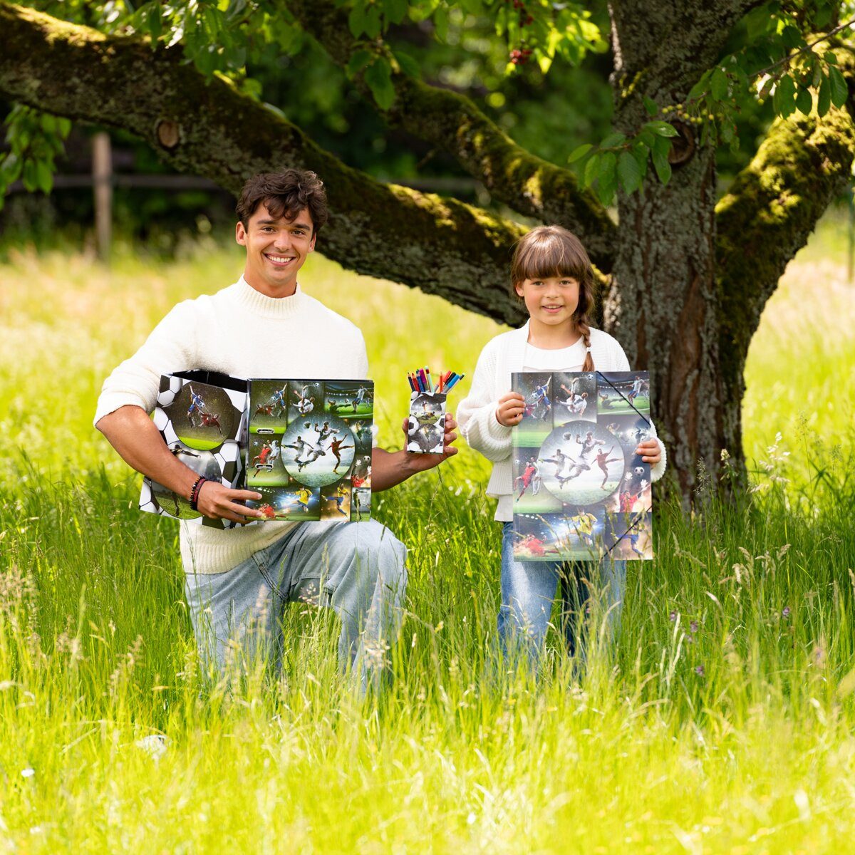 HERMA Papierkorb Papierkorb Karton Fussball