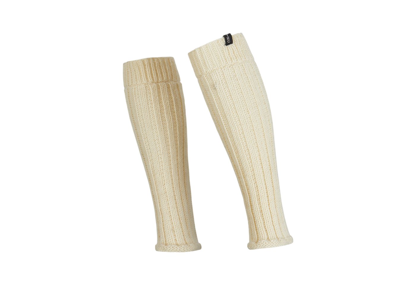 THC Natural Line Beinstulpen THC Schafwoll Stulpen weiß (1 Paar, 1-St., 1 Paar) unten am Fuß leicht ausgestellt für den Schuh