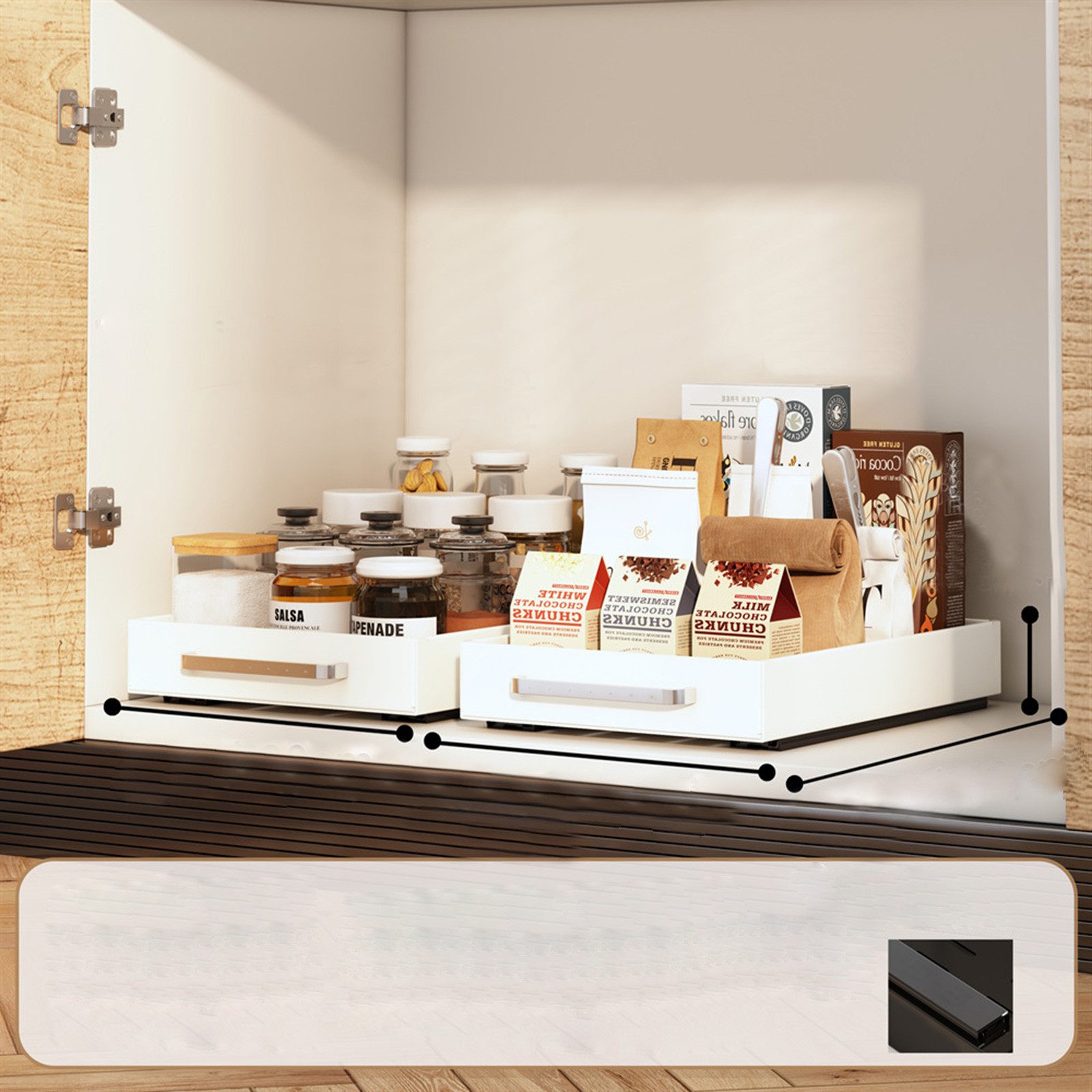 GarveeMore Küchenorganizer-Set 2-Pack Pull Out Schrank günstig online kaufen