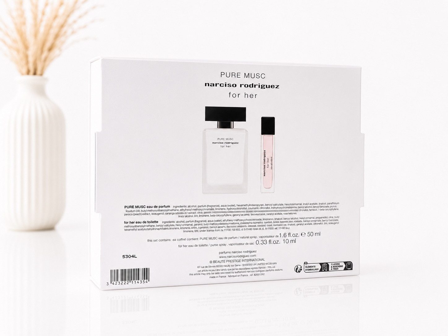 narciso rodriguez Eau de Parfum Pure Musc 50ml EDP + For Her 10ml EDT Mini Geschenkset Neu