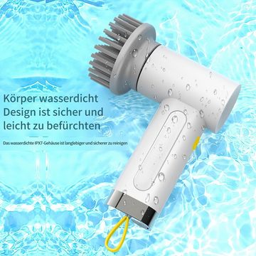 JOEAIS Reinigungsbürsten-Set Spin Scrubber Elektrische Reinigungsbürste Bürste Schleuderschrubber, (Kabellose Schleuder-Schrubber Reinigungsbürste), Type-C Aufladung 2 Modi 1200mAh IPX7