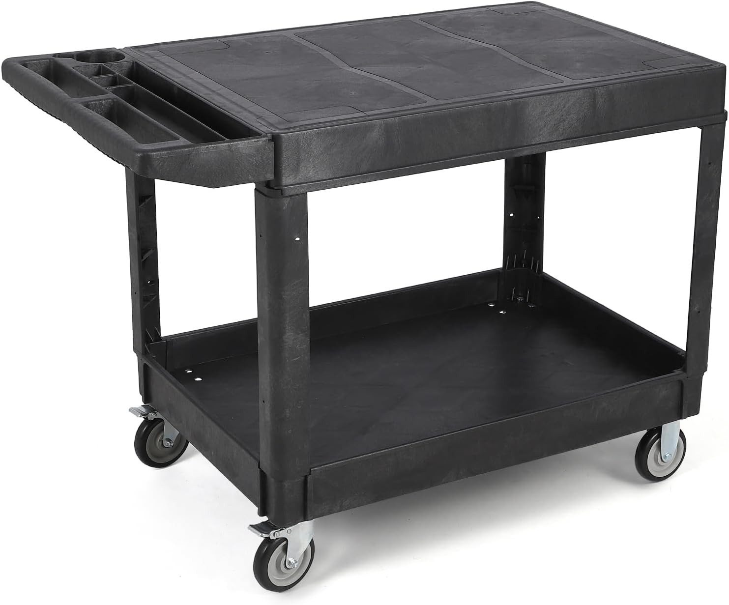 Servierwagen mit flacher Oberseite und Ablagen,Arbeitswagen Tragkraft bis zu 250kg
