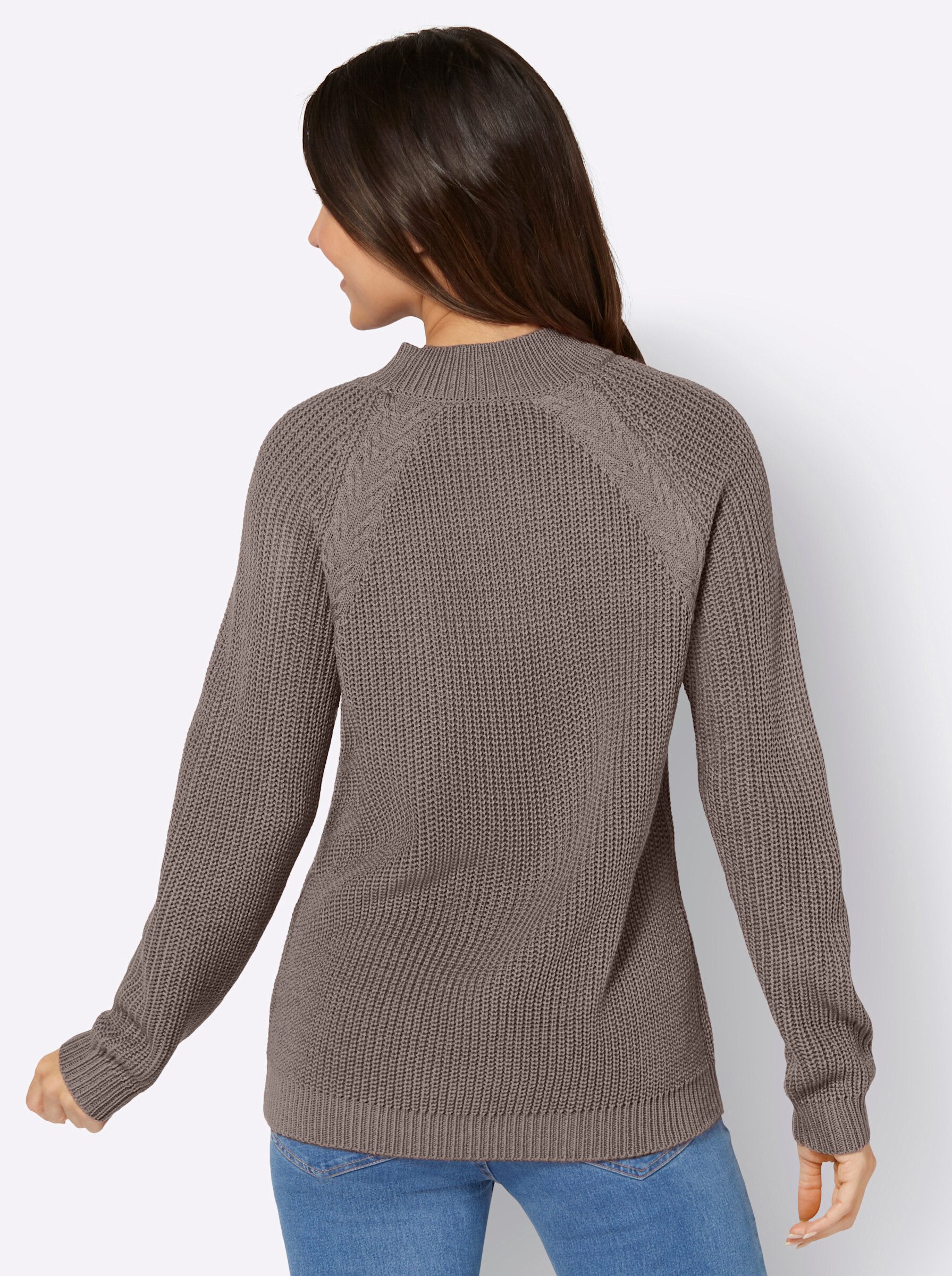 Sieh an! Strickpullover Stehkragenpullover günstig online kaufen