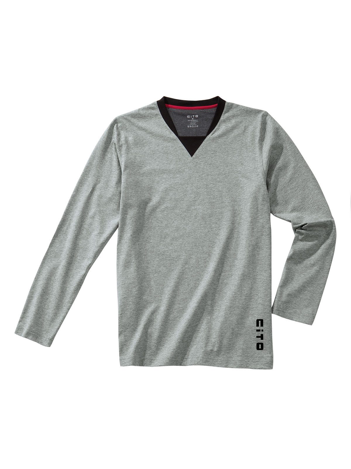 CiTO T-Shirt Herren Pyjama Oberteil lang günstig online kaufen