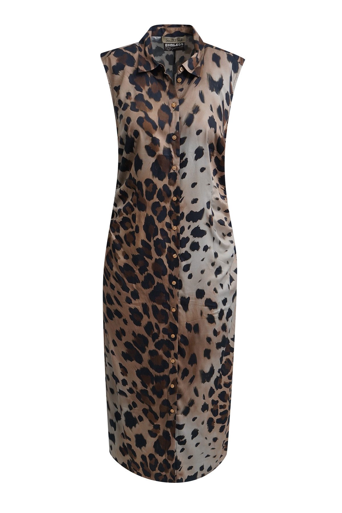 Smith & Soul Hemdblusenkleid in ärmellosem Design, Midi-Länge