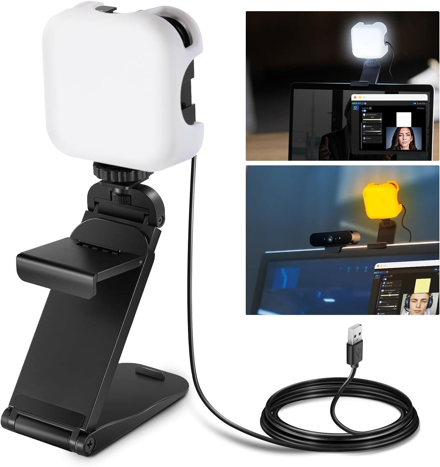 Neewer Videoleuchte PL81 PRO LED Streaming Licht mit APP Steuerung, Videokonferenz Leuchte