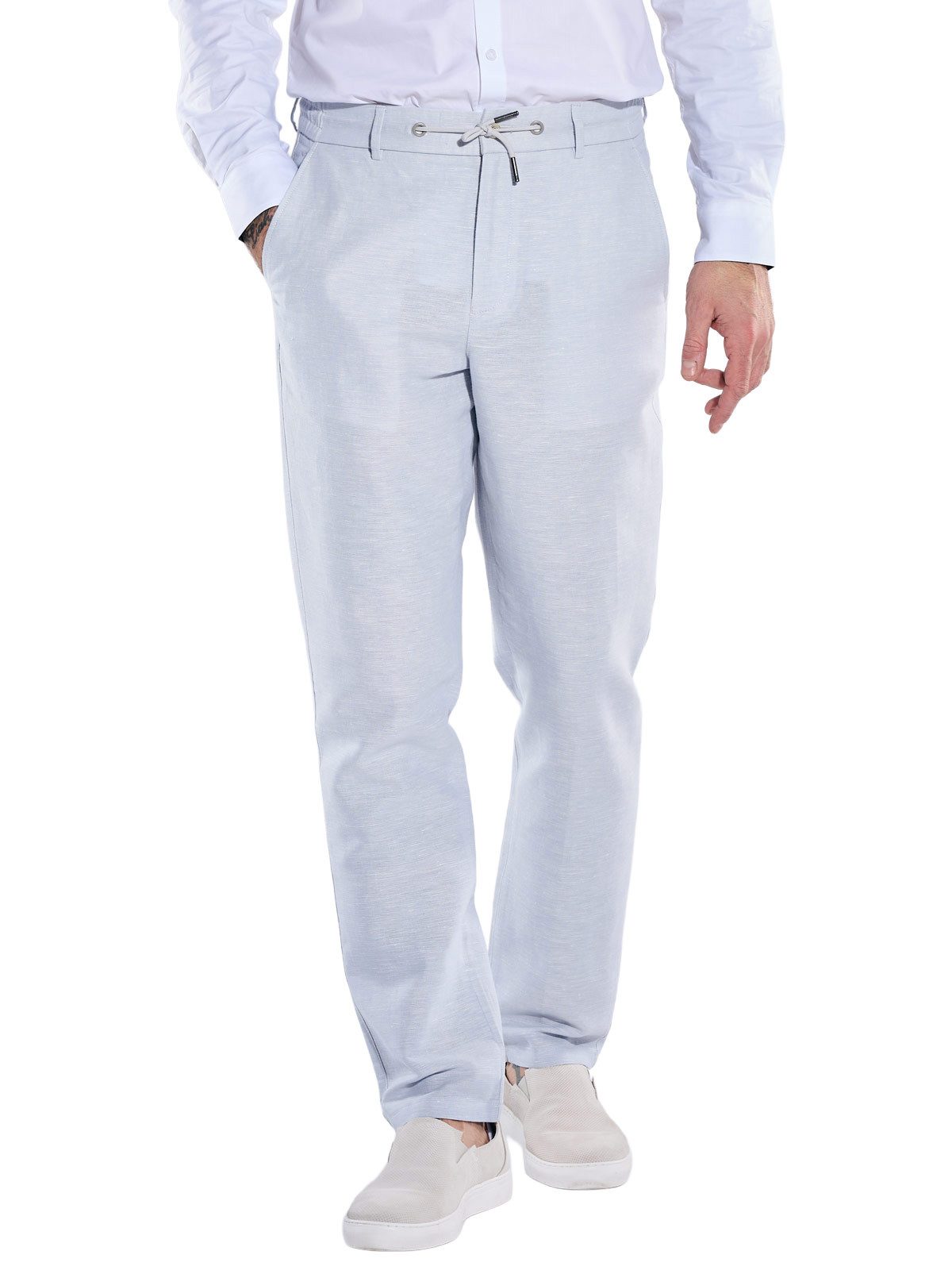 emilio adani Anzughose Herren Anzughose slim fit, Hellblau