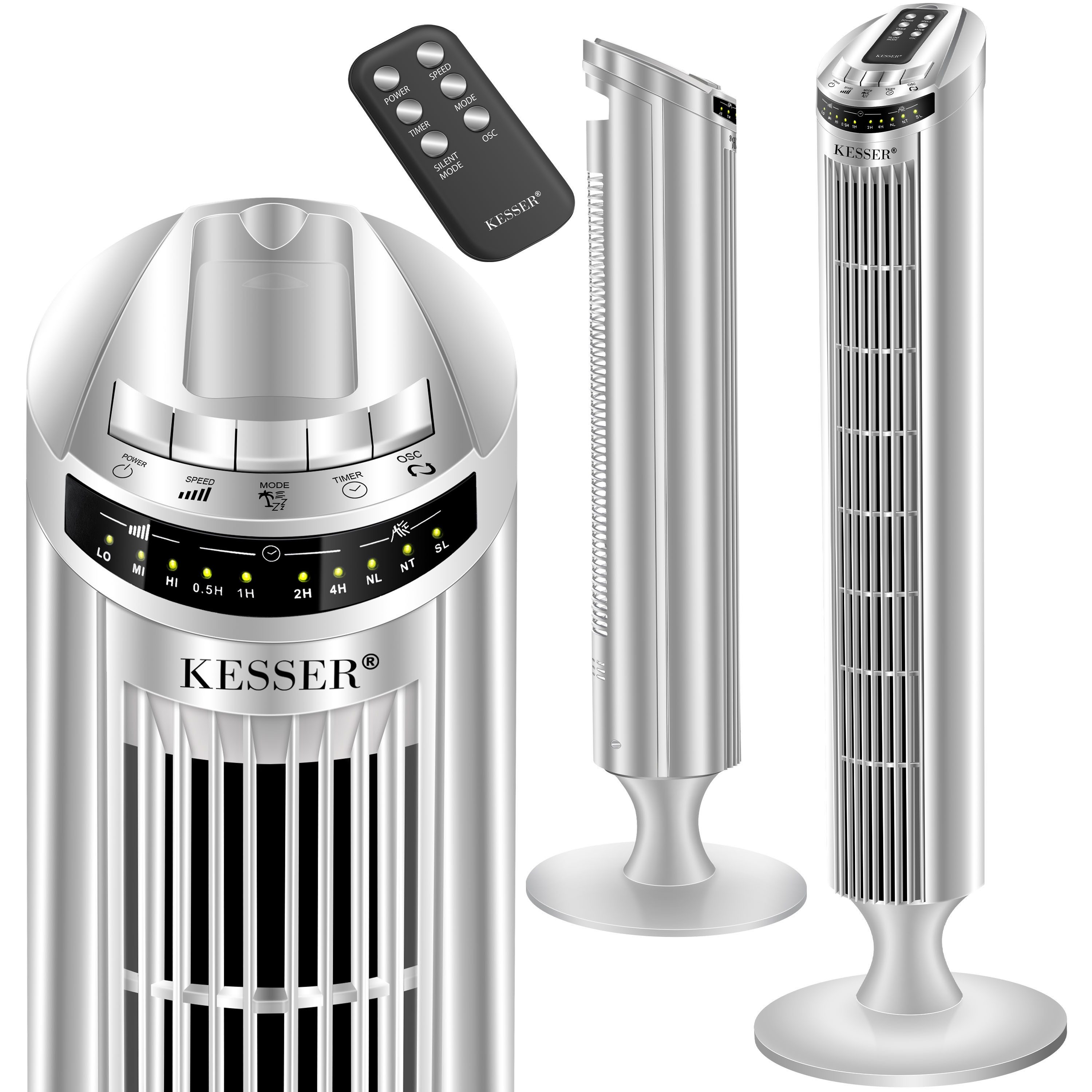 KESSER Turmventilator, Turmventilator FERNBEDIENUNG Ventilator LED Display