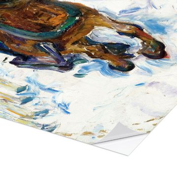 Posterlounge Wandfolie Edvard Munch, Galoppierendes Pferd, Malerei