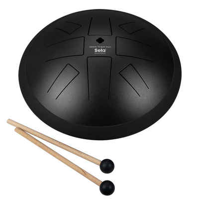 Sela Handpan SE 370 Melody Tongue Drum 10“ A Hirajoshi Black, komplett mit Tasche und 2 Mallets