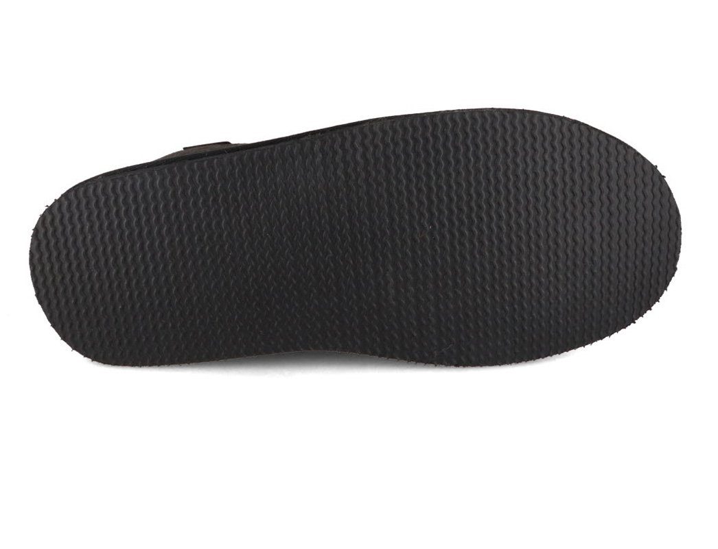 Shepherd Bosse Herren Lammfellhausschuh, matt black, Winterschuhe Hausschuh Winter, slipper, temperaturregulierend, Dunkelbraun