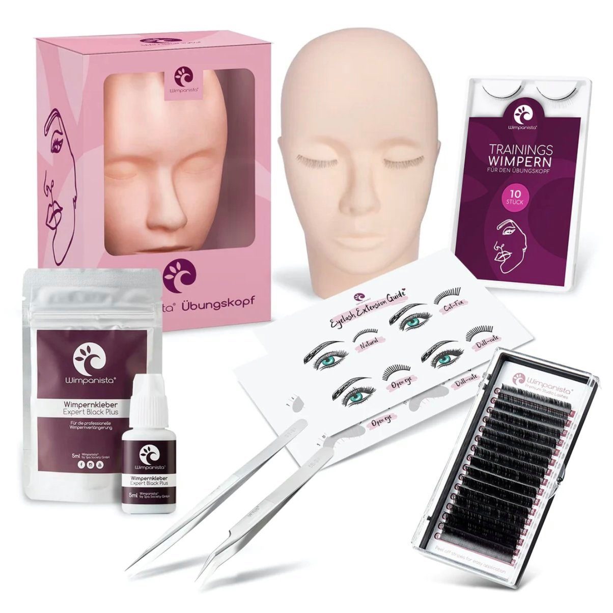 Einzelwimpern Wimpernverlängerung Set Ausbildung