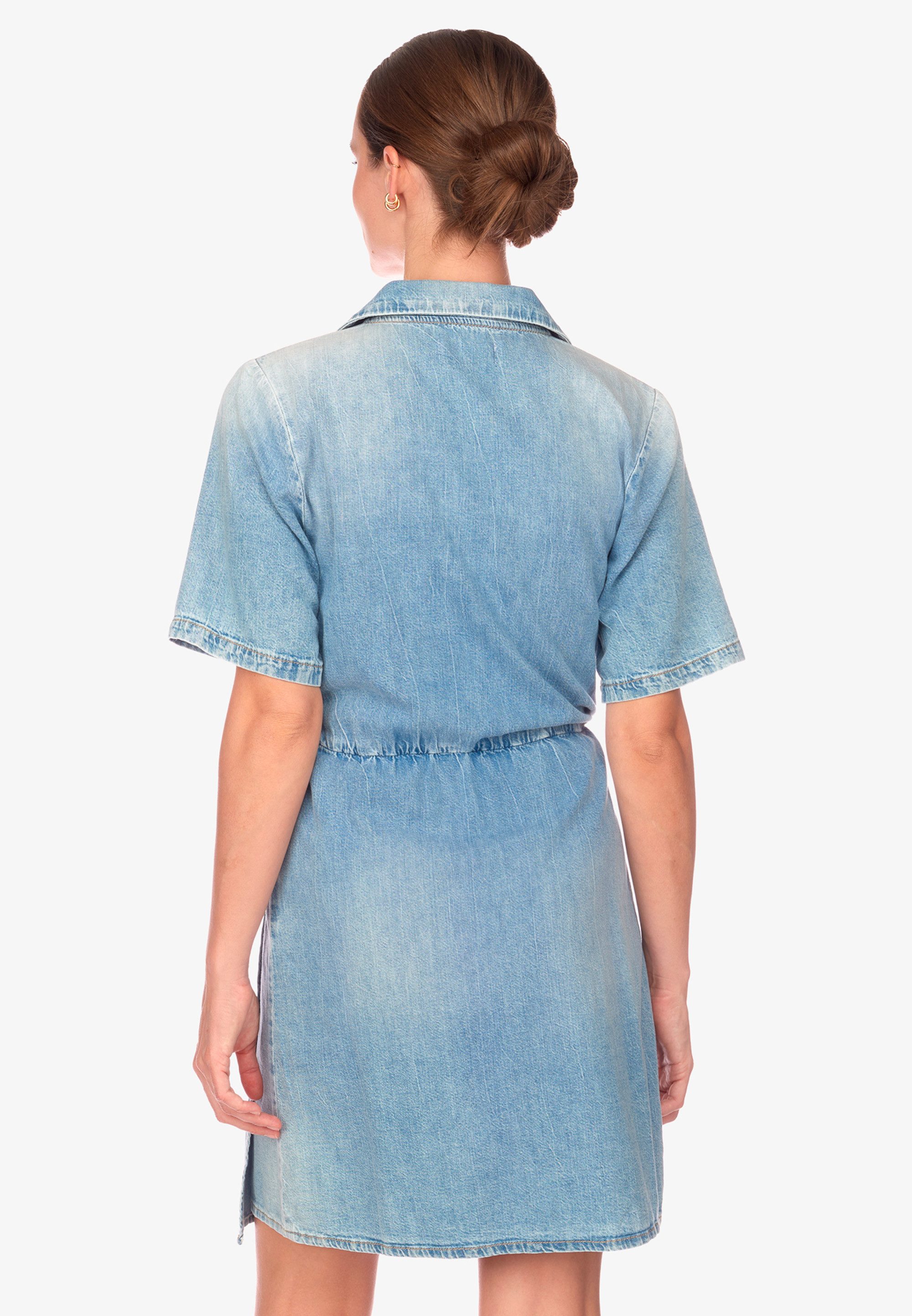 Le Temps Des Cerises Jeanskleid FLOE in gewickeltem Design