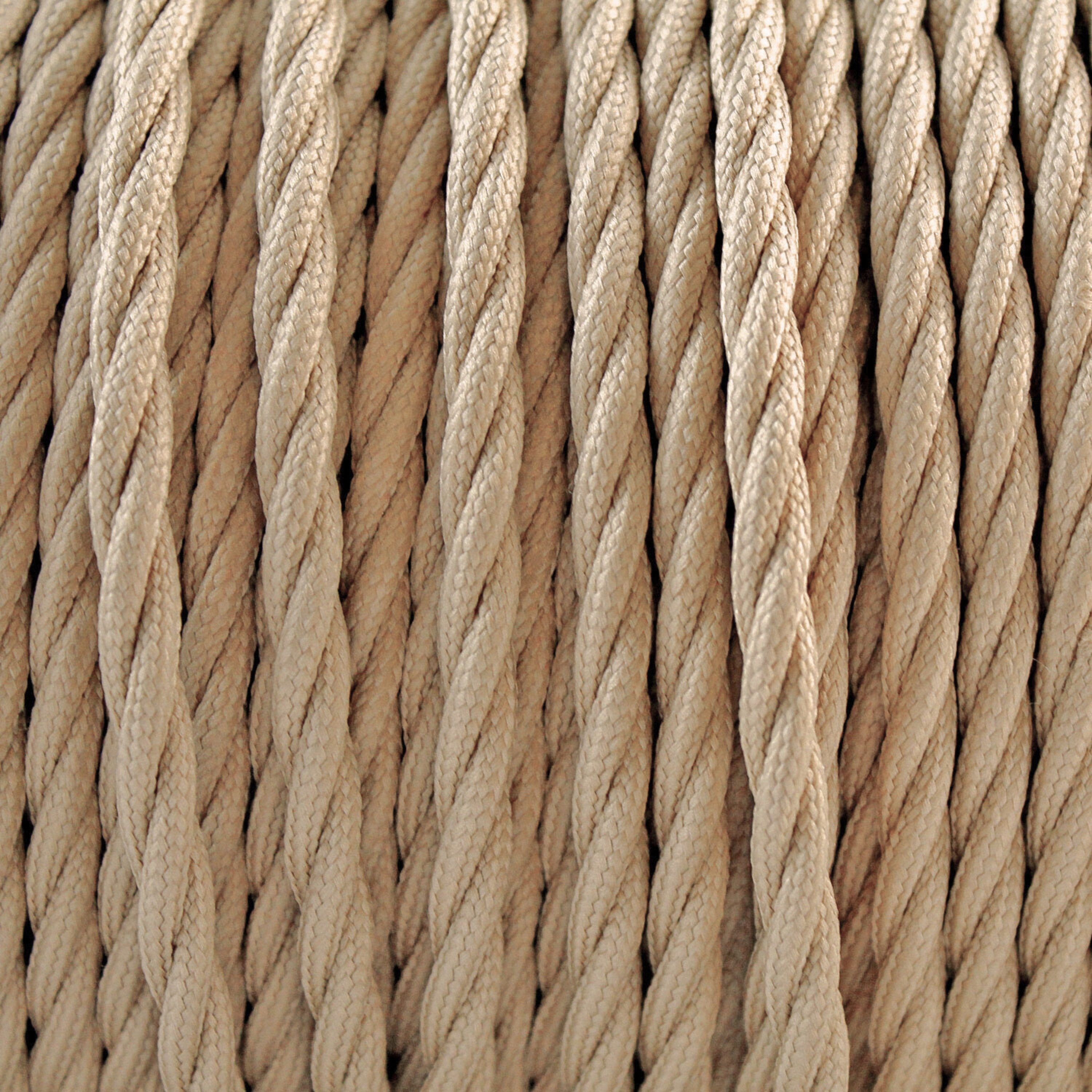 smartect smartect Textilkabel Twisted (3 x 0.75 mm) Stromkabel, (5000 cm), Stoffkabel Elektro für eigenes DIY-Projekt