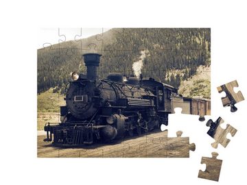 puzzleYOU Puzzle Vintage-Dampfzug, 48 Puzzleteile, puzzleYOU-Kollektionen Lokomotive