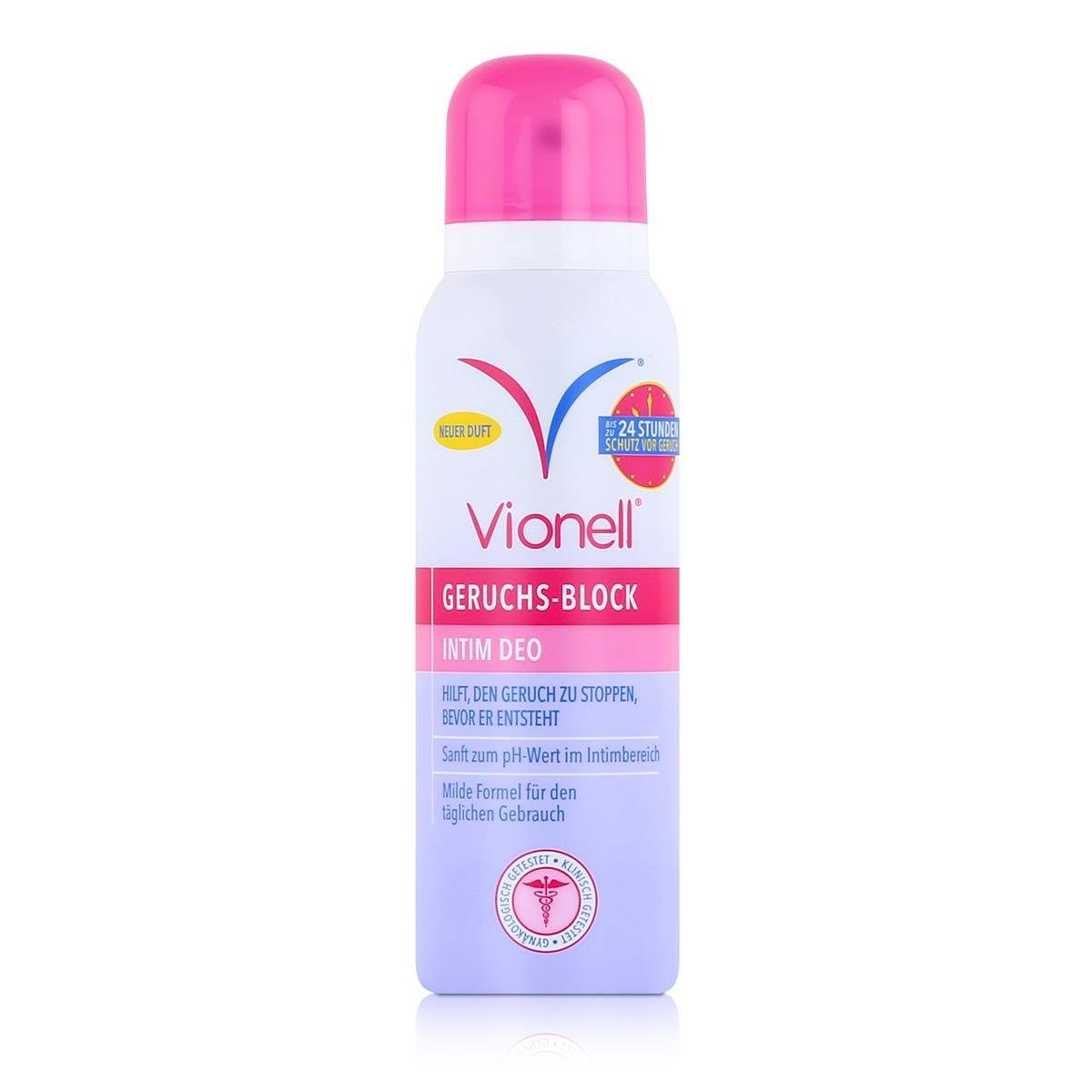 Vionell Deo-Stift Vionell Geruchs-Block Intim Deo 125ml - Sanft im Intimbereich (1er Pac