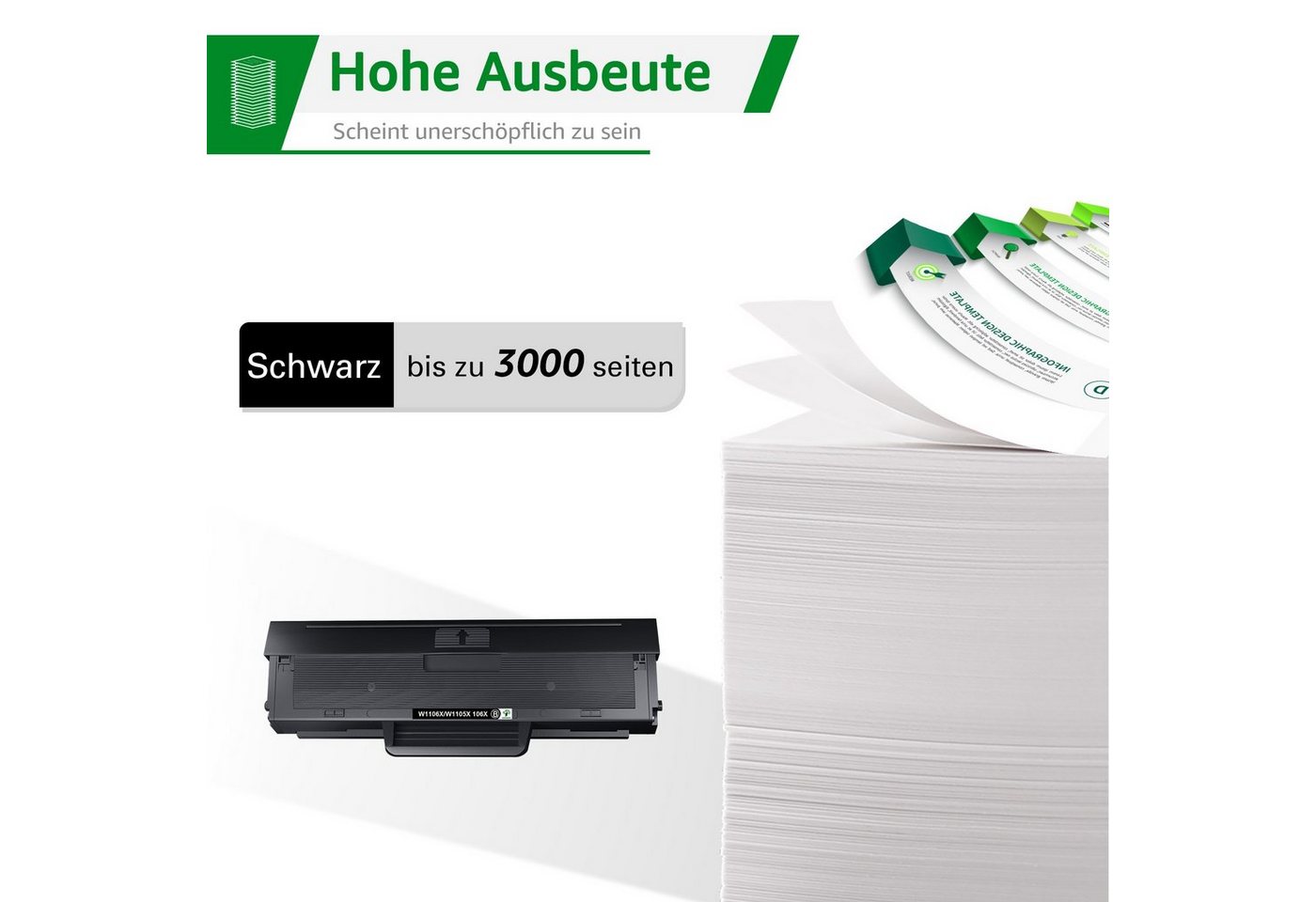 Thumbnail - Greensky Tonerpatrone für HP W1106A 106A MFP 137fnw Laser 107r 135a, (1-St)