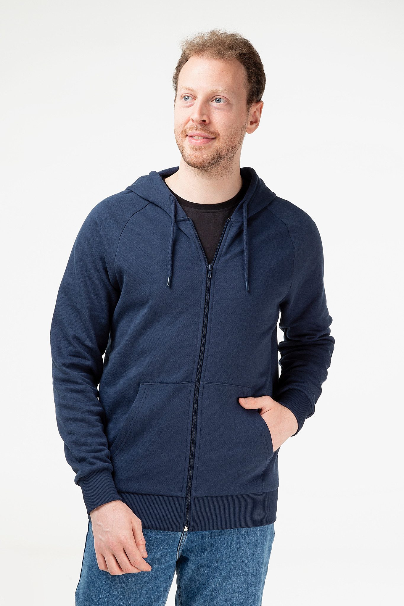 Evermind Kapuzennickijacke Unisex Kapuzenjacke aus Bio-Baumwolle – fair produziert & nachhaltig