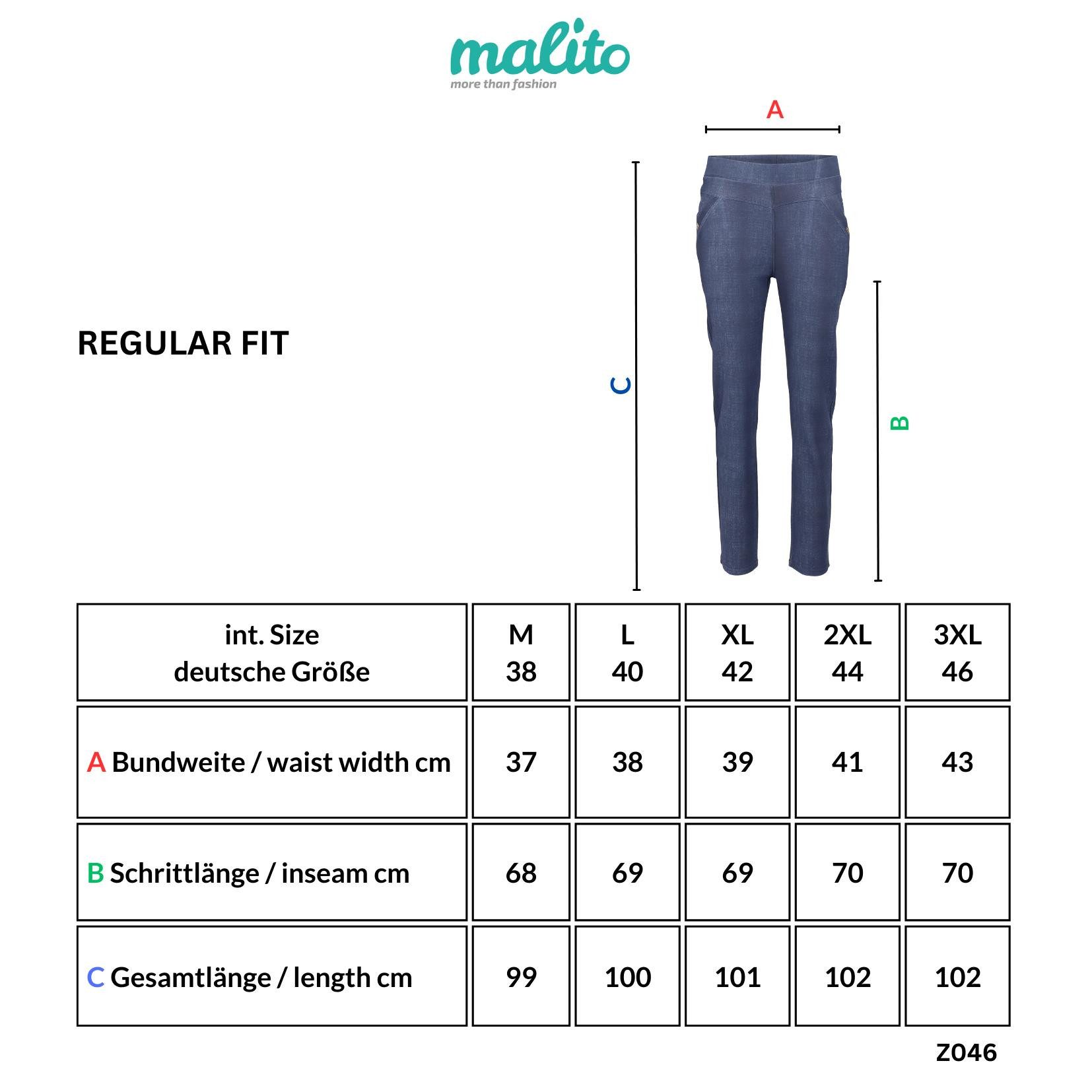 malito more than fashion Leggings Z046 Freizeit Sporthose Basic