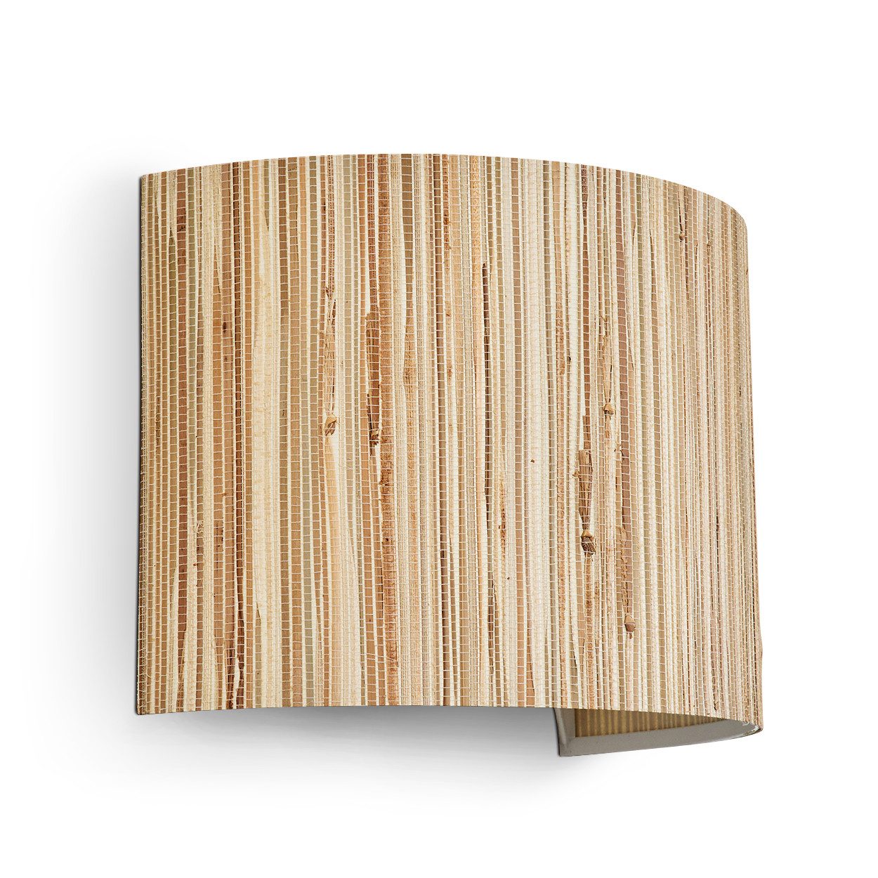 hofstein Wandleuchte moderne Wandlampe aus Metall/Seegras in Schwarz/Natur, günstig online kaufen