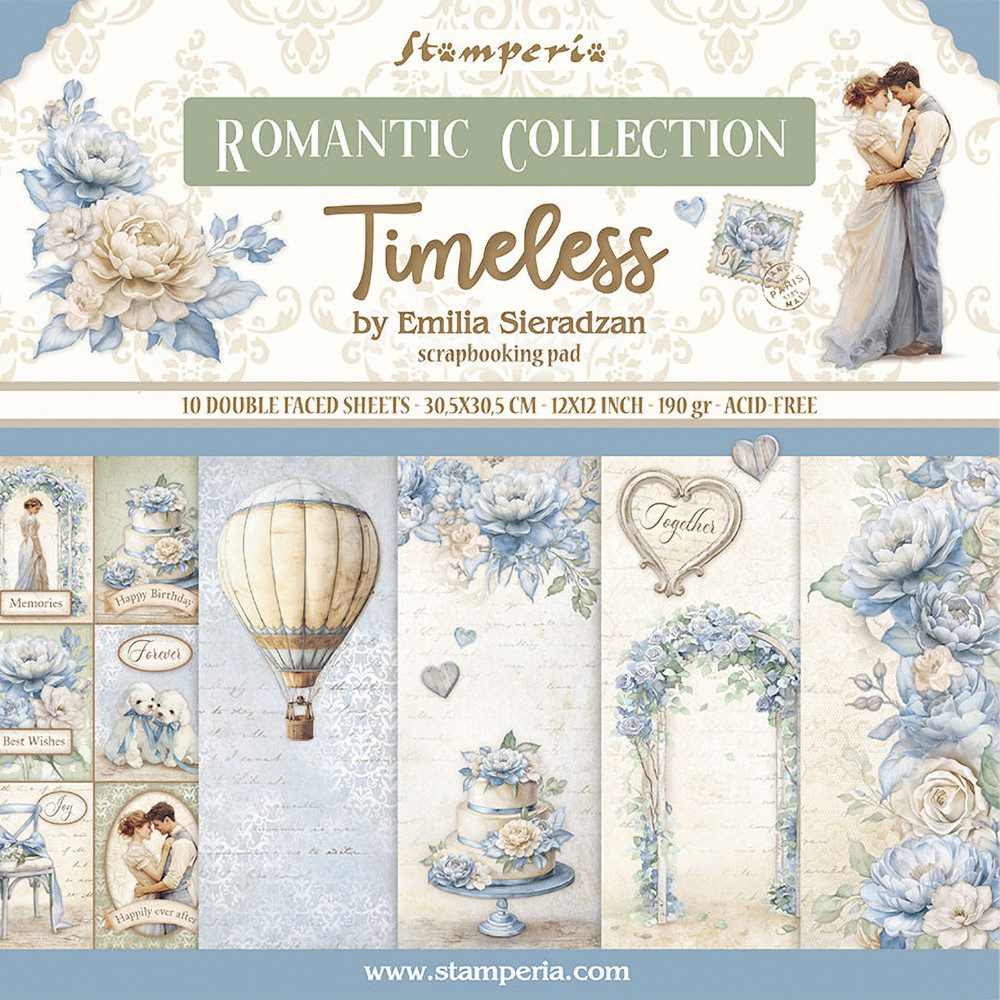Motivpapier Scrapbook-Block 'Timeless'