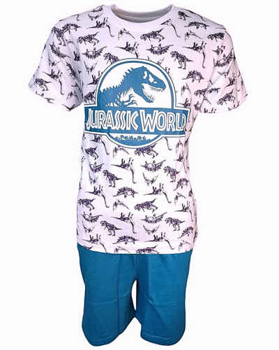 Jurassic World Schlafanzug (2 tlg) Kinder Pyjama Set kurzarm - Shorty Gr. 134-164 cm