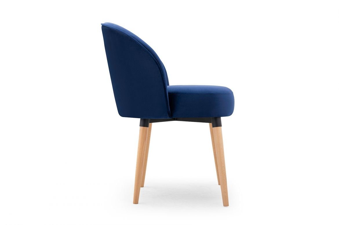 JVmoebel Stuhl, Blauer Bürostuhl Stühle Sessel Modern Stuhl Design Polsterstuhl Esszimmerstuhl