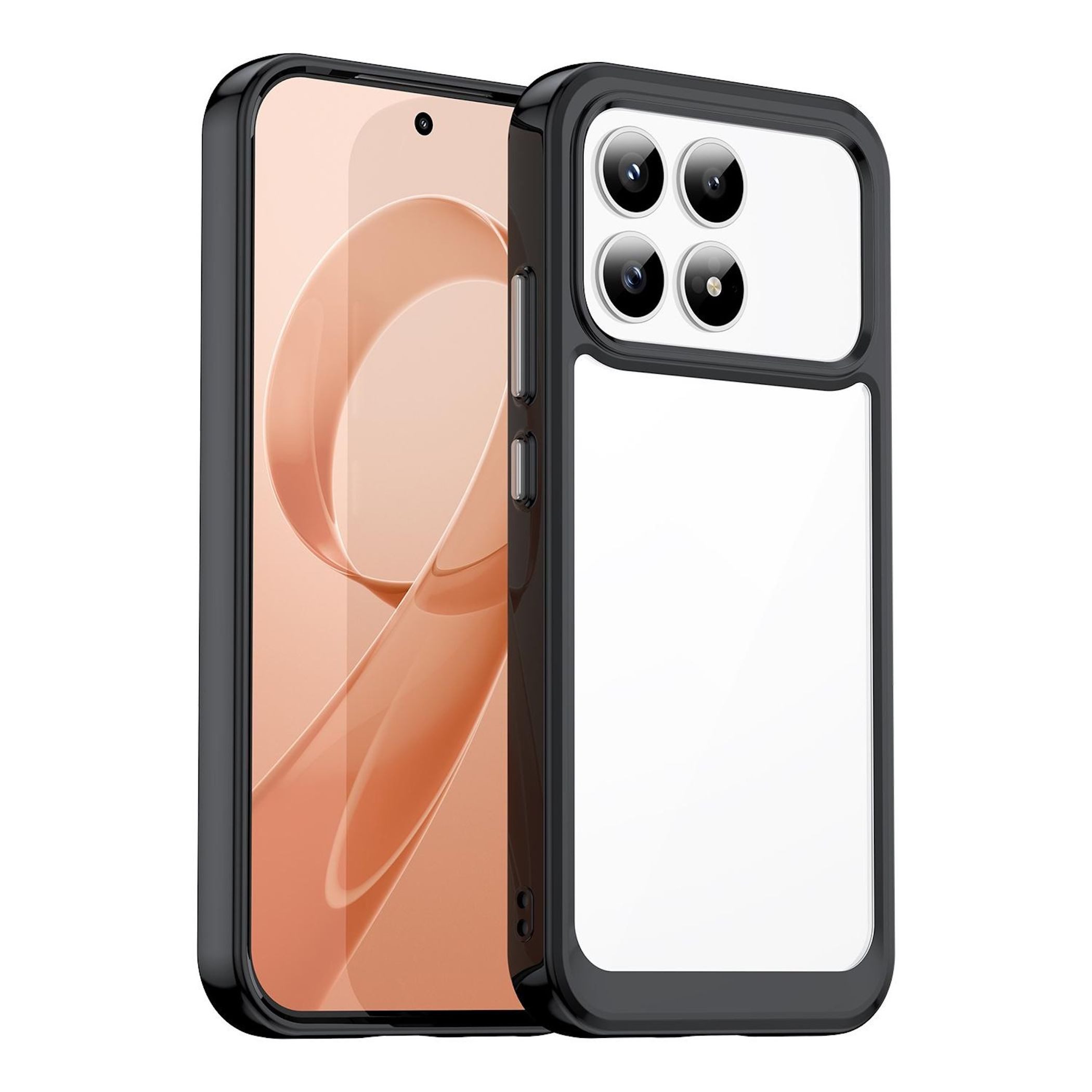Wigento Handyhülle Für Xiaomi Poco F8 Pro Colorful Series TPU Acryl Schutzhülle Schwarz, Colorful Series Hybrid Schutzhülle