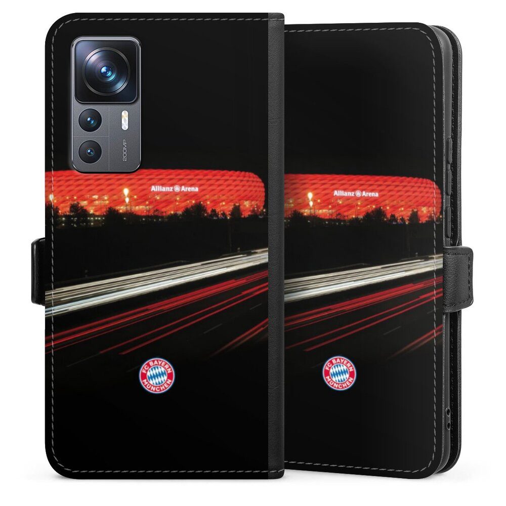 DeinDesign Handyhülle FC Bayern München FCB Stadion FC Bayern München Allianz Arena, Xiaomi 12T Pro 5G Hülle Handy Flip Case Wallet Cover Handytasche Leder