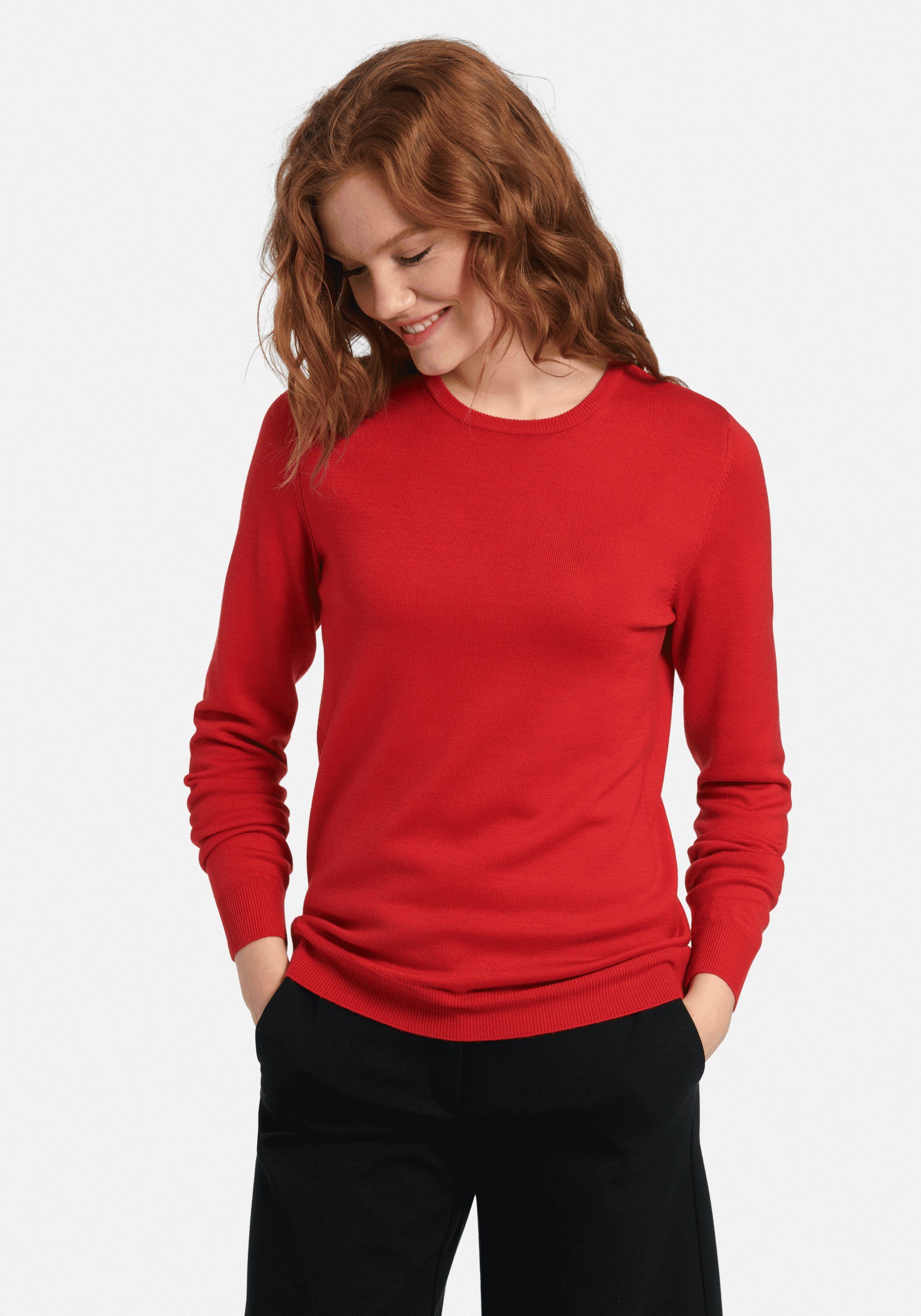 Peter Hahn Strickpullover new wool . RED