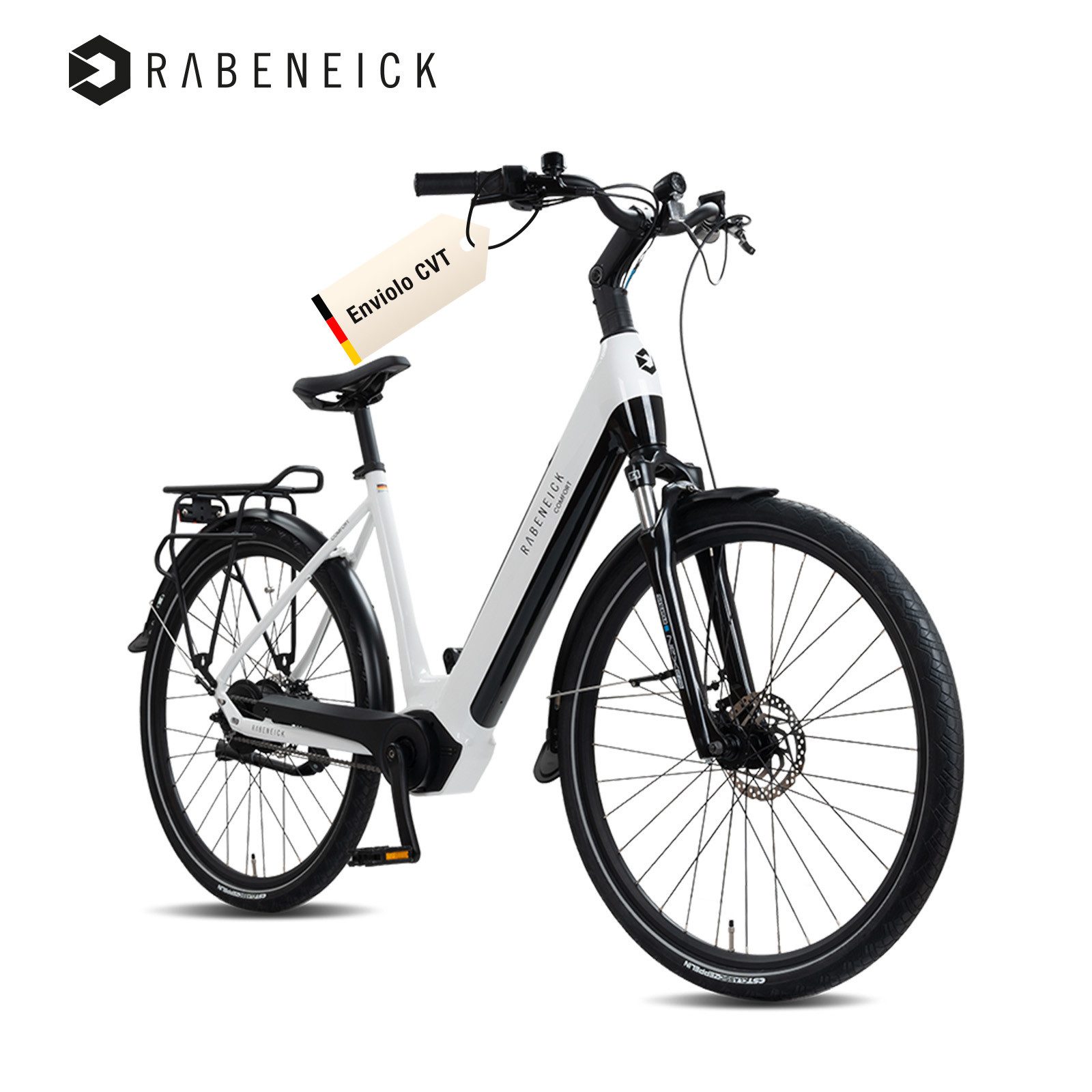 Rabeneick E-Bike Cityrad Rabeneick Comfort Enviolo Nabenschaltung, E-Bike 28 Zoll, Damen&Herren, Enviolo HD-148 Schaltwerk, Mittelmotor, 522 Wh, 75 Nm Mittelmotor, Enviolo stufenlos, 522 Wh Akku, bis 150 km